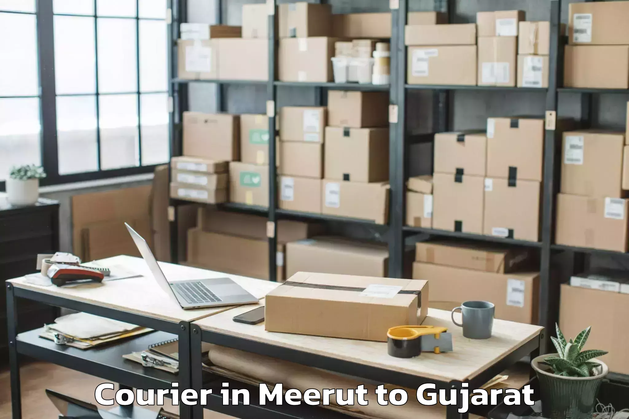 Easy Meerut to Shehera Courier Booking